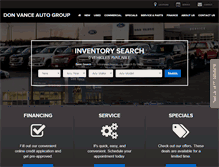 Tablet Screenshot of donvanceautogroup.com